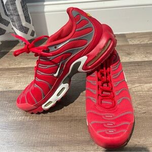 Nike Red and Gray Sports Sneakers